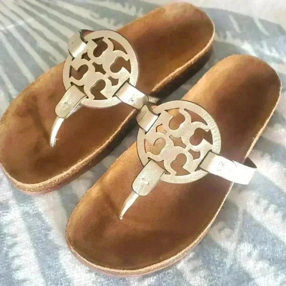 Tory Burch Shoes - Tory Burch Metallic Gold Miller Cloud Sandal SZ 6